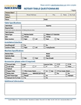 Rotary Table Questionnaire Form